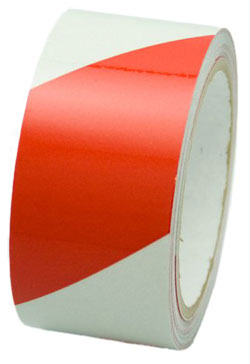 INCOM Reflective Tape - 2 - Red & White Hatch / RST107 *ENGINEER