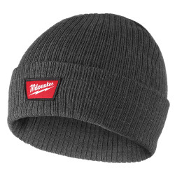 Rib-Knit Cuffed Beanie - Gray