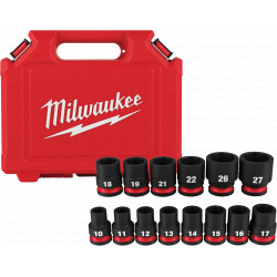 SHOCKWAVE Impact Duty™ 1/2" Drive Metric Standard 6 Point Socket Set - 14PC