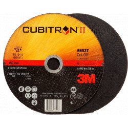 3M™ Cubitron™ II Cut-Off Wheel, 66525, T1, 6 in x .045 in x 7/8 in - Black