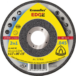 Kronenflex® EDGE .045" T-1 Cut-Off Wheel 4-1/2"