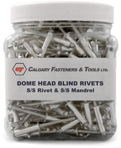 Dome Head Blind Rivets - 3/32" dia. / S/S - S/S Mandrel (JUG)