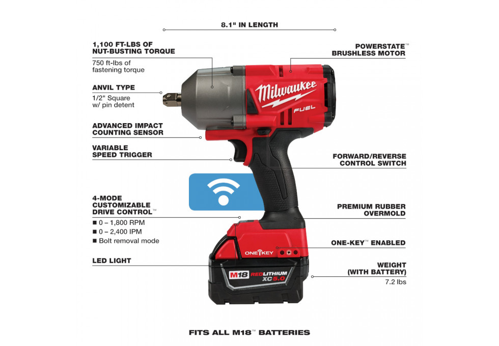 Milwaukee M18 FUEL High Torque Impact Wrench Protective Tool Boot, Model#  49-16-2766